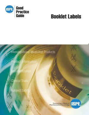 ISPE Good Practice Guide: Booklet Labels PDF