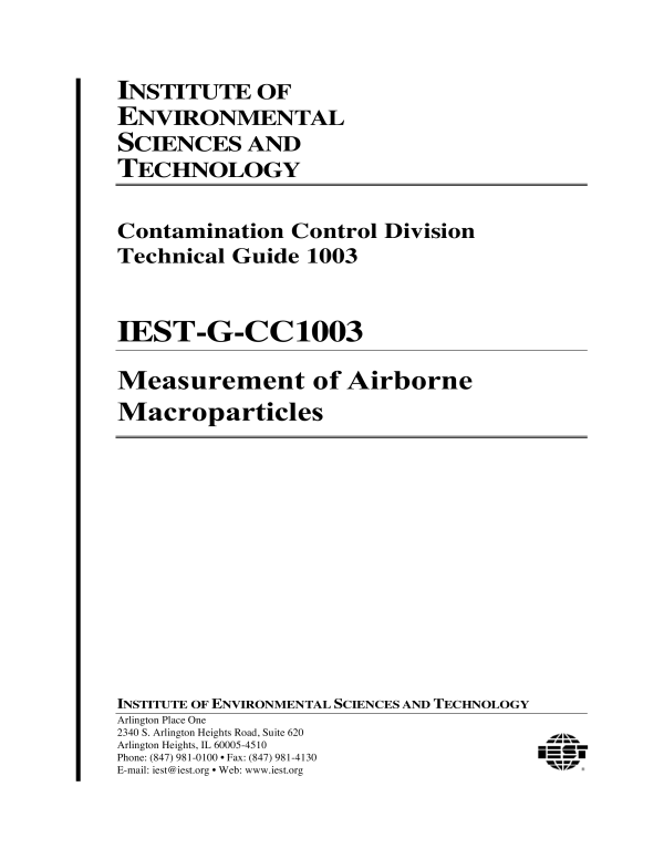 IEST G-CC1003 PDF