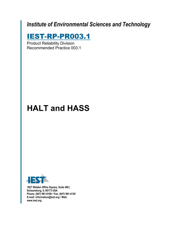 IEST RP-PR003.1 PDF